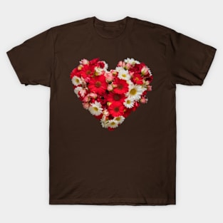 Flowers on heart T-Shirt